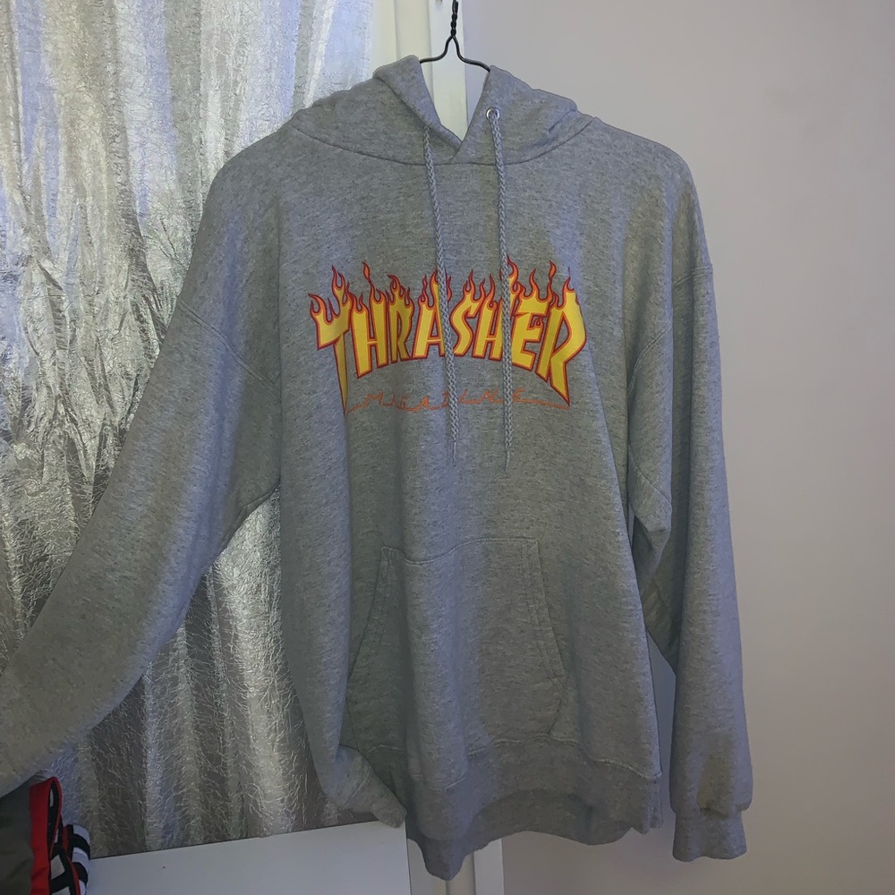 Thrasher Flame Letter Hoodie